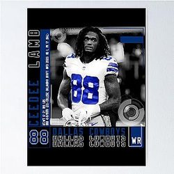 CeeDee Lamb Football Tapestries Cowboys Poster