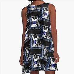 CeeDee Lamb Football Tapestries Cowboys A-Line Dress