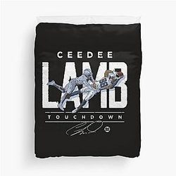 Ceedee Lamb Touchdown Catch Duvet Cover