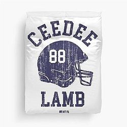 CeeDee Lamb Dallas Helmet T-Shirt Duvet Cover