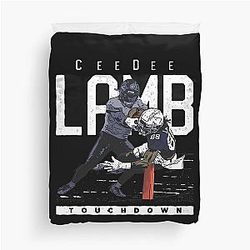 CeDee Lamb Pylon Touchdown Duvet Cover