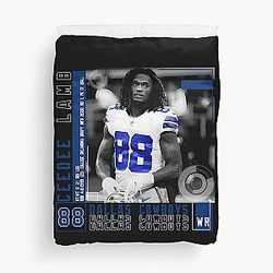 CeeDee Lamb Football Cowboys Duvet Cover