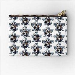 CeeDee Lamb Celebration Art Dallas Cowboys Star Receiver Zipper Pouch