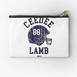 CeeDee Lamb Dallas Helmet T-Shirt Zipper Pouch