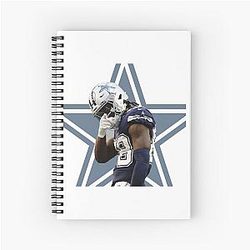 CeeDee Lamb Dallas Cowboys Receiver Spiral Notebook