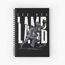 CeeDee Lamb Dallas One Hand T-Shirt Spiral Notebook