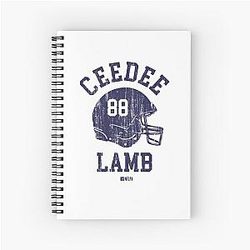 CeeDee Lamb Dallas Font T-Shirt Notebook