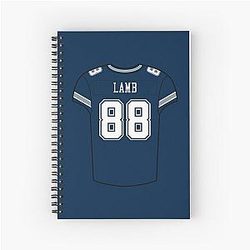 CeeDee Lamb Jersey Spiral Notebook