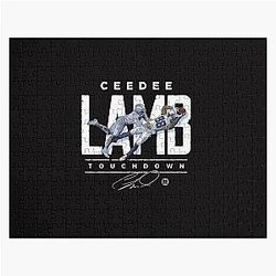 Ceedee Lamb touchdown catch Jigsaw Puzzle