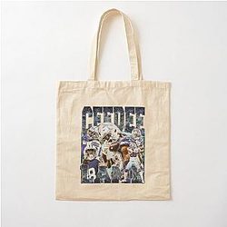 CeeDee Lamb Retro Cotton Tote Bag