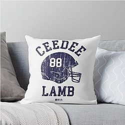 CeeDee Lamb Dallas Helmet T-Shirt Throw Pillow