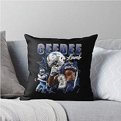 CeeDee Lamb Vintage Throw Pillow
