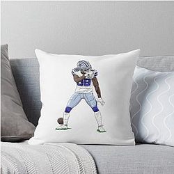 Cee Dee Lamb Pointing Celebration Throw Pillow