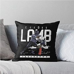 CeeDee Lamb Pylon Touchdown Throw Pillow