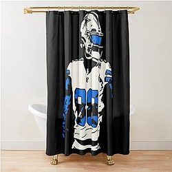 CeDee Lamb Midnight Mode Spotlight T Shirt Shower Curtain
