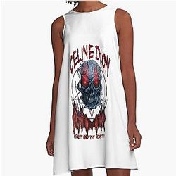 Celine Dion Death Metal A-Line Dress