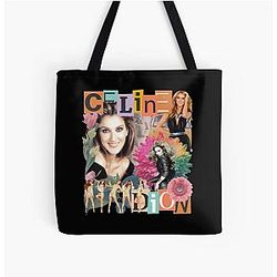 Celine Dion My Heart Will Go On Retro Print Tote Bag