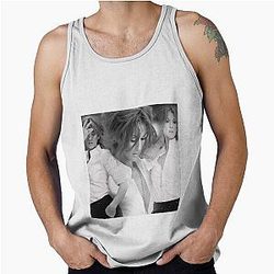 Celine Dion Cool Style Black White Tank Top