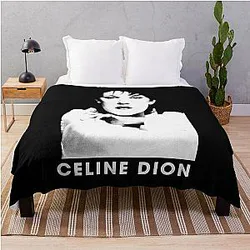 Retro Celine Dion Music Legend Throw Blanket