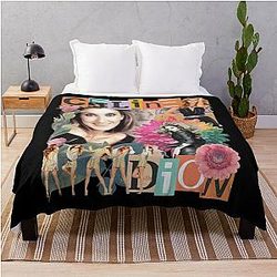 Celine Dion My Heart Will Go On Retro Gift Throw Blanket
