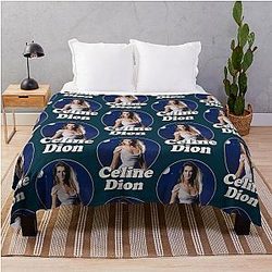 Celine Dion Retro Portrait Blanket