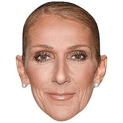 Celine Dion Celebrity Mask, Flat Card Face, Fancy Dress Mask