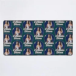 Celine Dion Retro Portrait Desk Mat