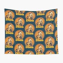 Retro Celine Dion Portrait Fan Art Tribute Tapestry