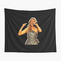 Singer Celine Dion Portrait Gift Tapestry