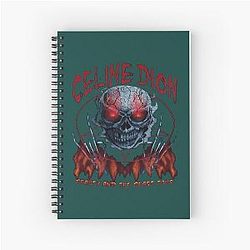 Celine Dion Death Metal Spiral Notebook