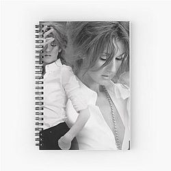 Celine Dion Cool Spiral Notebook in Black and White