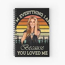 Retro Celine Dion Legend Spiral Notebook
