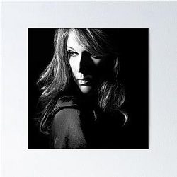 Celine Dion in Beautiful Style on Black White Poster