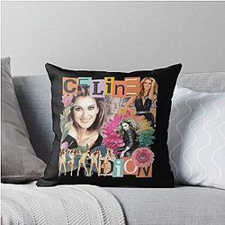 Celine Dion My Heart Will Go On Retro Fan Throw Pillow