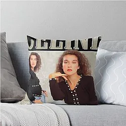 Retro Celine Dion Throw Pillow