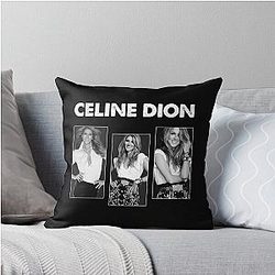 Vintage Celine Dion Music Fan Throw Pillow