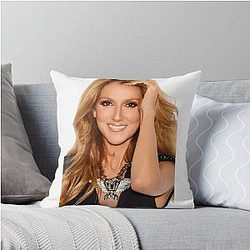 Celine Dion Chart History Billboard Art Throw Pillow