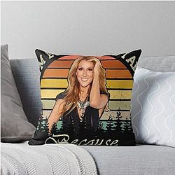 Retro Celine Dion Legend Throw Pillow