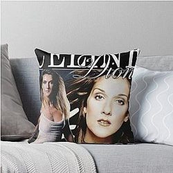 Retro Celine Dion Legend Design Throw Pillow