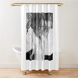 Celine Dion Cool Shower Curtain Black and White