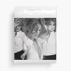 Celine Dion Cool Black White Duvet Cover