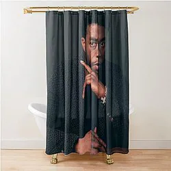 Illustration Chadwick Boseman Shower Curtain