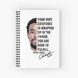 Chadwick Boseman - Find Your Purpose Red Spiral Notebook