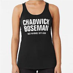 RIP Chadwick Boseman Racerback Tank Top