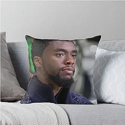 Art Chadwick Boseman Illustration Throw Pillow