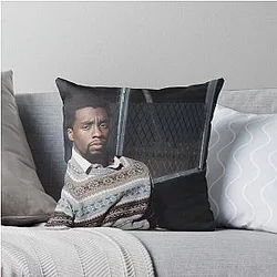 Chadwick Boseman Wallpaper Throw Pillow