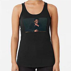 Illustration Chadwick Boseman Wallpaper Racerback Tank Top