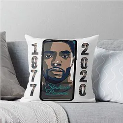 Chadwick Boseman Black Wakanda Throw Pillow