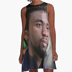 Art Chadwick Boseman Illustration A-Line Dress