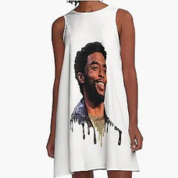 Chadwick Boseman Celebrity A-Line Dress